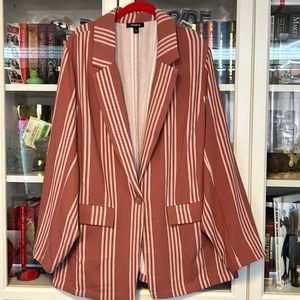Torrid size 4 - blush striped oversize blazer